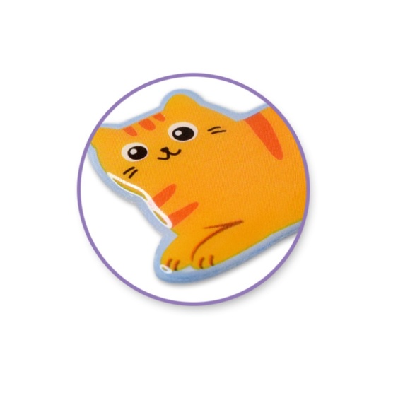 3D Glossy Puffy Cat Stickers 5.75" x 4" - Picture 4 of 4